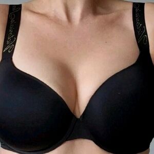 Victoria's Secret T-Shirt Lightly Lined Demi Logo Strap Bra